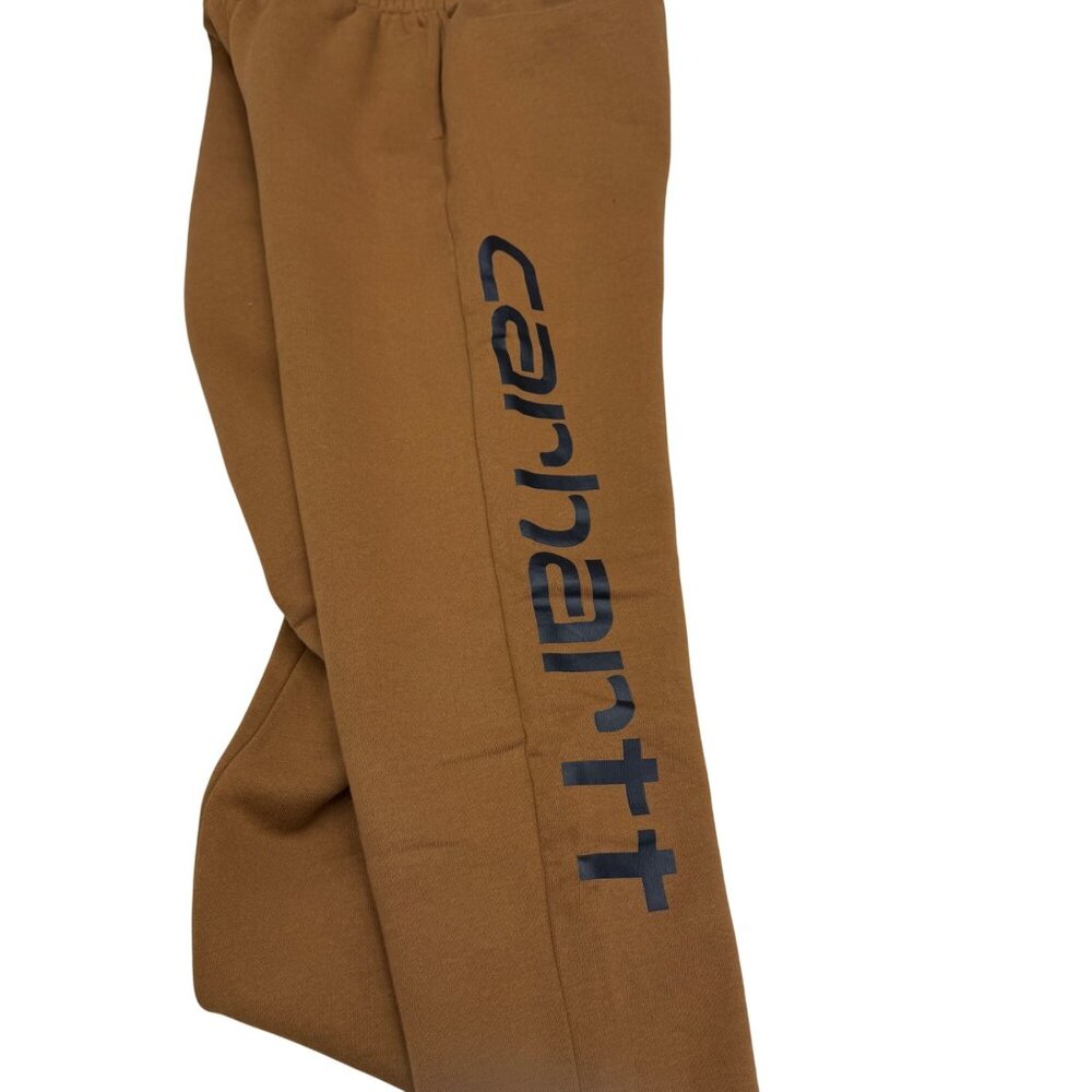 Carhartt Youth Fleece Logo Jogger Sweatpants Brown, Size L (14-16) - Picture 5 of 10